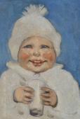 BAKER G.M,Portrait of an infant,1912,Burstow and Hewett GB 2012-03-28