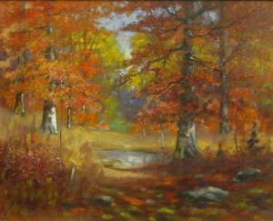 Baker George Herbert 1878-1943,Autumn Interior Woods,Wickliff & Associates US 2021-11-20