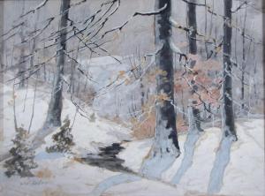 Baker George Herbert 1878-1943,Interior Winter Woods,Wickliff & Associates US 2022-09-17