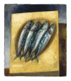 BAKER Richard 1959,Still life of four fish.,1991,Eldred's US 2019-09-26