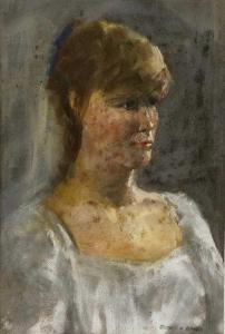 BAKER Sydney 1900-1900,Portrait of a girl,20th century,Tennant's GB 2022-02-12