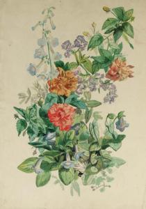 BAKHUIJZEN VAN DE SANDE Geraldine Jacoba 1826-1895,A Still Life with Flowers,Christie's 1999-11-10