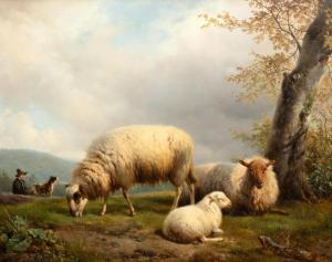 BAKHUIJZEN VAN DE SANDE Hendrik,A herder with his sheep by a tree,1842,Venduehuis 2023-11-14