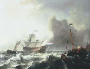 BAKHUYSEN Ludolf 1631-1708,A Dutch twenty-gun frigate dismasted in a storm of,Christie's 2004-03-04
