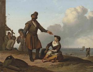 BAKHUYSEN Ludolf 1631-1708,Coastal landscape with figures,Christie's GB 2011-07-06