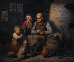 BAKKER Arend 1806-1843,Interior with child playing a pipe,Dreweatts GB 2015-04-14
