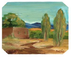BAKOS Jozef G. 1891-1977,Untitled (New Mexico Landscape),Santa Fe Art Auction US 2022-06-24