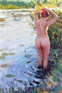 BALAKSHIN Yevgeny 1961,A Naked Girl in a River,John Nicholson GB 2017-03-01