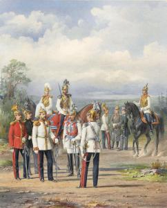 BALASHOV Piotr Ivanovich 1835-1888,Officers of the Chevalier Gardes and Garde à che,1871,Christie's 2019-06-03