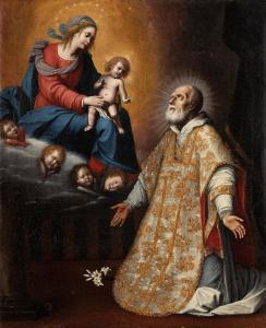 BALASSI Mario 1604-1667,Madonna con Bambino e santo,Wannenes Art Auctions IT 2021-11-26