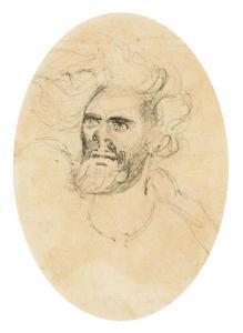 BALCOMBE THOMAS,Portrait Study of a Male (Aboriginal Hunting),1850,Menzies Art Brands AU 2019-03-28