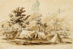 BALCOMBE THOMAS,The Mining Camp,1851,Menzies Art Brands AU 2019-03-28