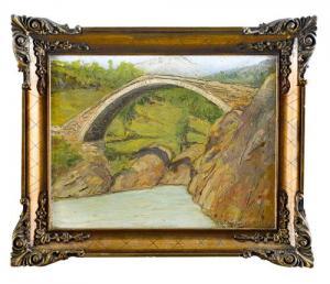 BALDASSINI Guglielmo 1885-1952,Antico Ponte sul torrente,1928,Meeting Art IT 2019-01-26