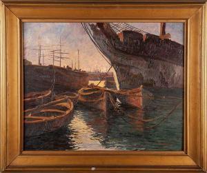 BALDASSINI Guglielmo 1885-1952,Le barche in porto,Casa d'Aste Arcadia IT 2023-10-26