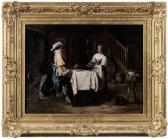 BALDERO Giorgio 1800-1900,Maid with a Cavalier in a Tavern,Brunk Auctions US 2011-05-28
