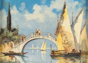 baldessari Luciano 1896-1982,Sailing boats in Venetian lagoon,Hargesheimer Kunstauktionen 2018-09-22