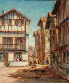 BALDI Pierre 1919,Rue de Ciboure au Pays Basque,Weschler's US 2009-04-25