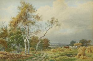 BALDOCK James Walsham 1825-1898,Gathering Hay,1883,Bamfords Auctioneers and Valuers GB 2023-01-19