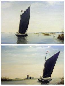 BALDRY D.B,Wherry on Hickling Broad and Wherry Passing St Benets Abbey,Keys GB 2012-02-03