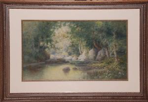 BALDWIN A.V 1900-1900,A Rocky Forest Stream,Hood Bill & Sons US 2013-01-08
