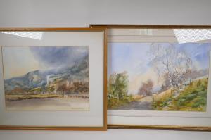 BALDWIN Douglas 1900,two scenes from Boxhill,Crow's Auction Gallery GB 2022-04-13