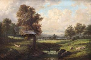 BALDWIN H 1800-1900,Sheep in a Landscape,19th century,Bamfords Auctioneers and Valuers GB 2020-06-17