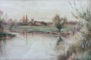 BALDWYN CHARLES HENRY CLIFFORD,River Landscape with Church,David Duggleby Limited 2023-07-22