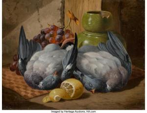 BALE Charles Thomas 1845-1925,Still Life with Fruit and Birds,Heritage US 2018-06-08