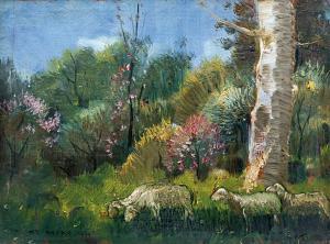 BALINT Arpad 1870-1912,Grazing flock of sheep,1930,Nagyhazi galeria HU 2018-05-28