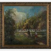 BALINT Arpad 1870-1912,Park Scene with Figures,Gray's Auctioneers US 2016-08-24