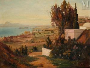 BALKÉ Théodore Charles 1875-1951,Paysage de la côte tunisienne,1914,Millon & Associés FR 2023-06-16