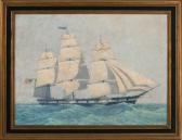 BALL Thomas Watson 1863-1934,The packet ship Connecticut,Eldred's US 2014-11-20