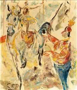 BALLABENE Rudolf Raimund 1890-1968,A Rider and a Tamer,Palais Dorotheum AT 2021-12-18