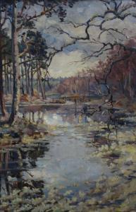 BALLANTINE Mary 1920-1950,RIVER LANDSCAPE,1950,Great Western GB 2023-02-01