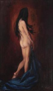 BALLANTYNE Joyce 1918-2006,Standing nude,John Moran Auctioneers US 2020-07-19