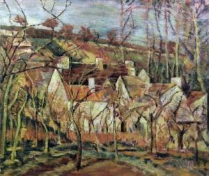 BALLANTYNE Rachel M 1900-1900,View of cottages in Tuscany at autumn,Canterbury Auction GB 2012-02-14