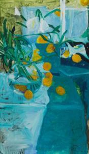 BALLARD Lisa 1981,STILL LIFE, FLOWERS AND LEMONS,2001,Ross's Auctioneers and values IE 2022-12-14