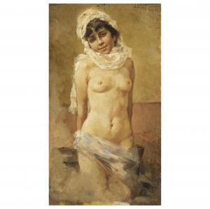 BALLARINI Enea 1853-1938,NUDO FEMMINILE,1891,Pandolfini IT 2023-10-10