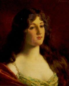 BALLAVOINE Jules Frederic 1855-1901,Portrait of a Woman,Hindman US 2007-02-25