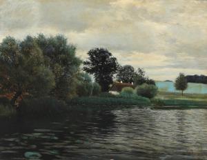 BALLE Otto Petersen 1865-1916,Summer day at a forest lake,1895,Bruun Rasmussen DK 2024-03-25