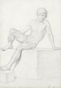 BALLENBERGER Karl 1801-1860,An academic seated male nude,1815,Bonhams GB 2021-06-16