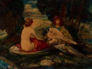 BALLIN Hugo 1879-1956,Two women in a meadow,1907,John Moran Auctioneers US 2020-01-26