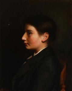 BALLIN Joel, John 1822-1885,Portrait in profile of a young boy,1871,Bruun Rasmussen DK 2022-06-06