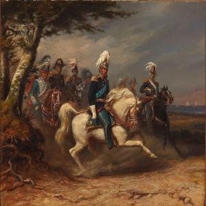BALLING Ole Peter Hansen 1823-1906,King Frederik VII of Denmark on horseback i,1854,Bruun Rasmussen 2013-05-13