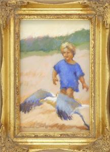 BALLINGER JOANN,A child chasing a seagull,Eldred's US 2015-08-12