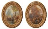 BALLUE Hippolyte Omer 1820-1867,Two Forest Scenes,1850,Leonard Joel AU 2015-08-23