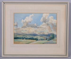 BALMAIN Kenneth 1910,landscape Findo Gask,1943,Burstow and Hewett GB 2024-01-25