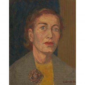 BALMER Barbara 1929-2017,WOMAN WITH BROOCH,1950,Lyon & Turnbull GB 2024-02-13