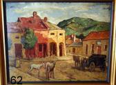BALTATU ADAM 1889-1979,Street Scene with Donkeys,Butterscotch Auction Gallery US 2011-04-03