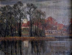 BALTGAILIS Karlis 1893-1979,Landscape,1951,Antonija LV 2008-03-03